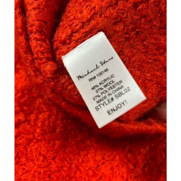 Michael Stars V Neck Sweater Size Small Solana Wool Blend Cozy Knit Raw Relaxed - Picture 5 of 7